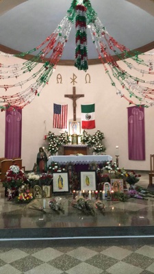 Decorated church on December 12, 2018 
