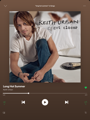 The song Long Hot Summer by Keith Urban
