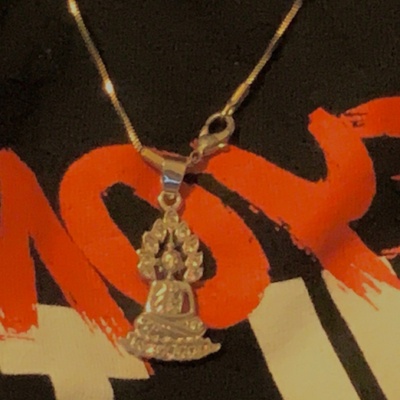 Silver Buddha necklace