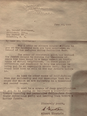 Albert Einstein Letter