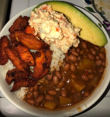 Rice, Beans, and Chicken
