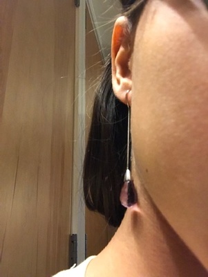 amethyst pendant earrings