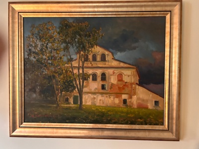 painting of my great grandma's synagogue