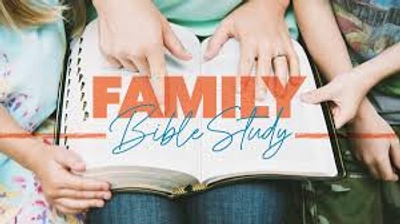 Family read the bible together