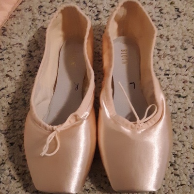 A pair of Bloch pointe shoes 