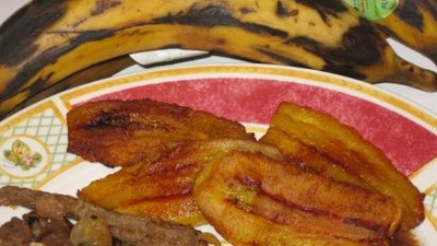 Plantains lying on a plate 