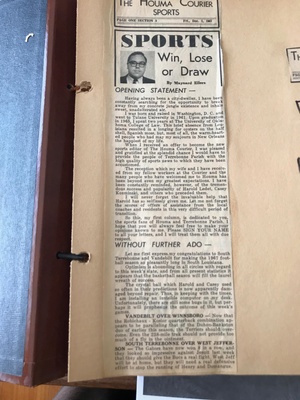 First article my grandfather wrote in Houma