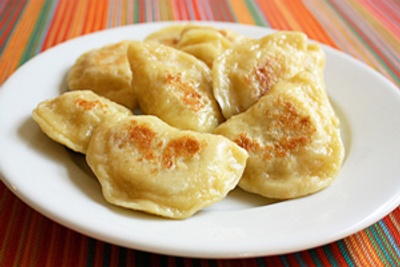 An example of a Pierogi from Jenny Can Cook. http://www.jennycancook.com/recipes/polish-pierogi/