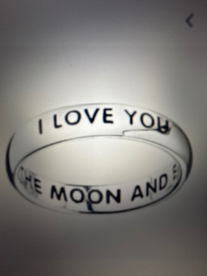 I love you the moon and back ring